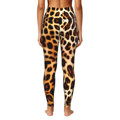 Leggings con bolsillos de leopardo pantalones elásticos de deporte para mujer 4