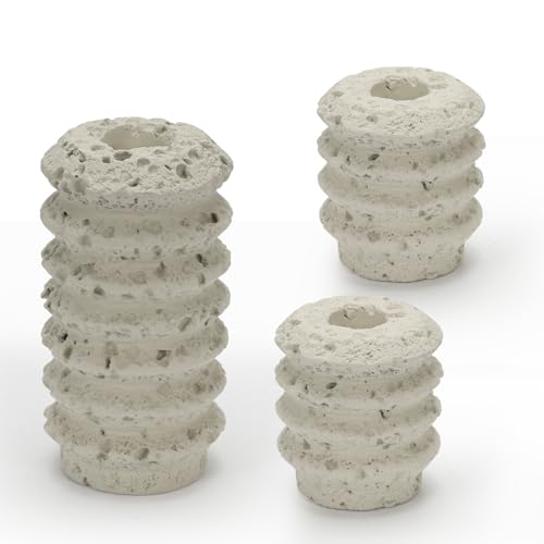 Soporte de fósforos de hormigón artesanal beige para decoración de interiores 2