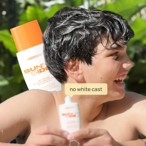 Image of Sammmm SUNNYSIDE Sunscreen SPF 50 PA++++(45g) For Young Skin | UVA /UVB, Blue Light & Pollution Defense | Light Weight, Non-Greasy Sunscreen SPF50 Gel with Vitamin C | No White Cast| For All Skin Types