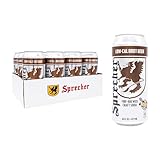 Sprecher Low-Cal Root Beer Craft Soda – Fire-Brewed Reduced-Calorie Soda with Real Wisconsin Honey, 16 fl oz Cans (12 Pack) – Caffeine-Free, Kosher, Gourmet Beverage