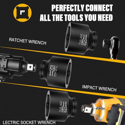 Image of 1 Inch Drive 90mm Deep Metric 6 Point CR-MO Impact Socket