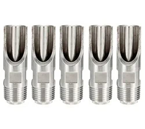 Stainless Steel NPT 1/2" Automatic Pig Nipple Water Drinker Feeder for Sows Pig Drinking (Pack of 5)