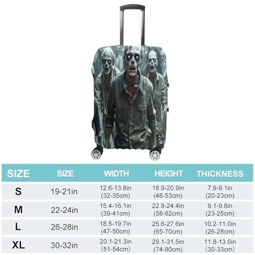 Many Zombie Travel Luggage Cover Washable Anti-scratch Suitcase Protector Dustproof Protective Cover Case for Wheeled Luggage Fits 19-32 Inch Luggage2