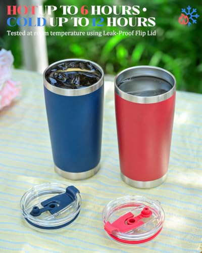 avodvo 20oz Tumbler with 2 Lids and Straw, Stainless Steel Travel Mug - image 4