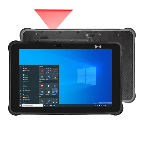 Breloom ST11-W 頑丈なタブレット 2Dバーコードスキャナー付き 10.1インチ Windows 10 Pro 工業用タブレット N4680スキャンエンジン搭載 1D/2D QRインベントリスキャナー 4GB+64GB 12000mAh + 2