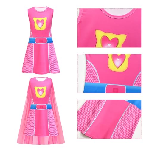 Vestido sin mangas con capa larga para niña miniatura 4