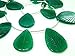 LKBEADS AAA-Green Onyx Carved Big Focal Leaves Shapes- 8 Inch Long Strand -Stones Measure- 15x20-17x27mm Code-HIGH-7165