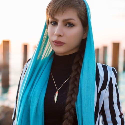 Palestine Necklace Free Palestine Flag Necklace for Women Palestine Scarf Necklace Palestinian Map Pendant Necklace Bring Them Home Now Necklace Ceasefire Now Palestine Gifts for Women Men2