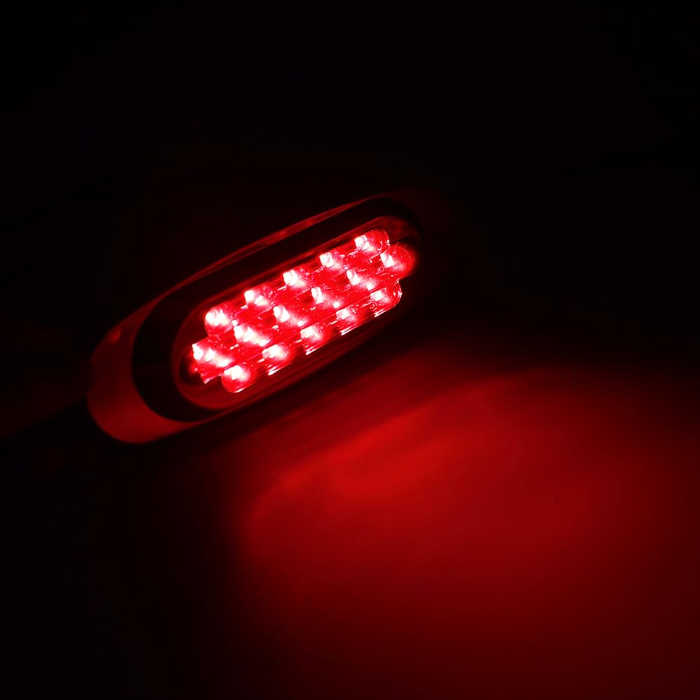 10 sztuk ciężarówka boczna lampka obrysowa kontrolna światła robocze 12V 24V lampa zewnętrzne przyczepa kempingowa z przyczepą(10pcs Red)