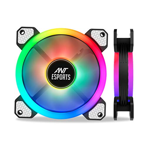 Image of Ant Esports ICE-511 MAX Mid Tower Mesh Computer Case I Gaming Cabinet Supports E-ATX, ATX, Micro-ATX, Mini-ITX MB & Ant Esports Superflow 120 Auto RGB V2 1200 RPM Case Fan /Cooler