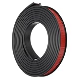 PATIKIL TPE U-Form Kantenband, 11/16 Zoll x 16,4ft Selbstklebendes Flexibles Furnierkantenabschlussband Möbelkanten-Schutz für Regal Schrank Tisch Reparatur Restaurierung, Schwarz