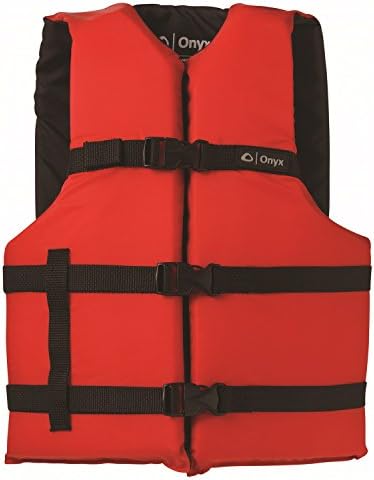 Onyx Adult General Purpose Life Jacket, Red