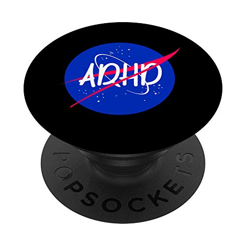 ADHD Space Parody | Funny Attention Deficit Disorder PopSockets Agarre y Soporte para Teléfonos y Tabletas