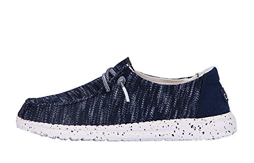 Image of HEYDUDE Women's Wendy Sox Navy Size 4 | Women's Shoes | Women's Lace Up Loafers | Comfortable & Light-Weight