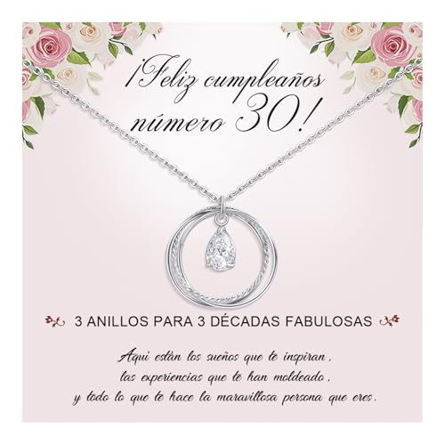 CheersLife Presentes originais para mulheres 21 30 40 50 60 aniversário colar mulher aniversário 21-60 anos, prata, ideias de presente para ela evento especial festa - conjunto de presente com
