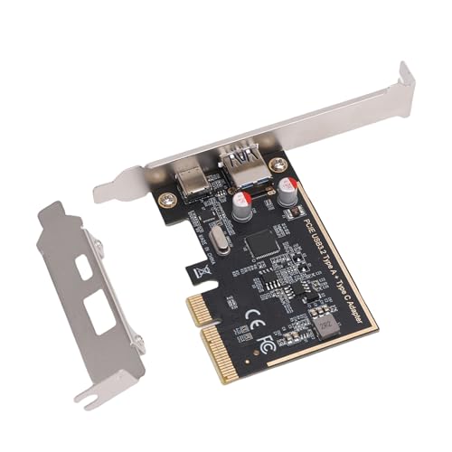 Tarjeta PCIe de 5 Gbps actualización USB versátil Tipo C Tipo A para PC de escritorio negro 4