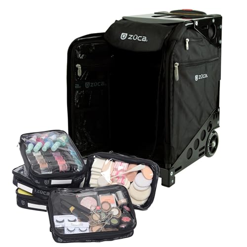 ZUCA Travel Cases for Artists & Professionals - Makeup Case with 4 Vinyl Utility Pouches Travel Cover 41 Telescoping Handle Rolling Wheels & Sturdy Aluminum Frame for Makeup Artists and Creat product thumbnail 8