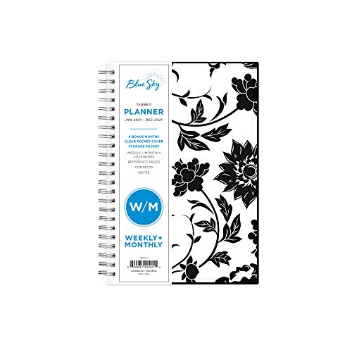Blue Sky 2021 Weekly Monthly Planner Flexible Cover Twin-Wire Binding 5 x 8 Barcelona 100003-21