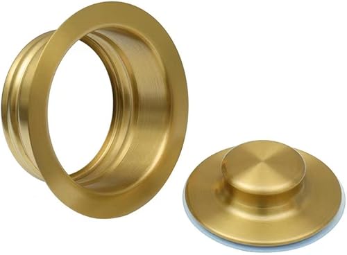 Miniatura 3 de STARSTAR Tapón de brida para fregadero de cocina, brida de eliminación de basura para orificio de drenaje estándar de 3-12 pulgadas (dorado)