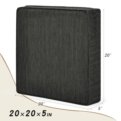 baibu Dual-Layer Gel Memory Foam Recliner Cushions for Elderly, 20x20x5 Inch Thick Chair Cushion Suitable for Couches, Armchair, Wheelchair for Easy to Stand Up & Reduce Hip & Lumbar Pain, Black - Thumbnail 3