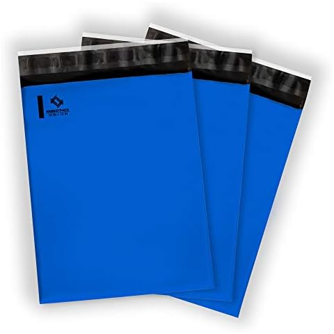 KKBESTPACK 100 10x13 Blue Poly Mailers Self Sealing Shipping Envelopes Waterproof Postal Bags Cover
