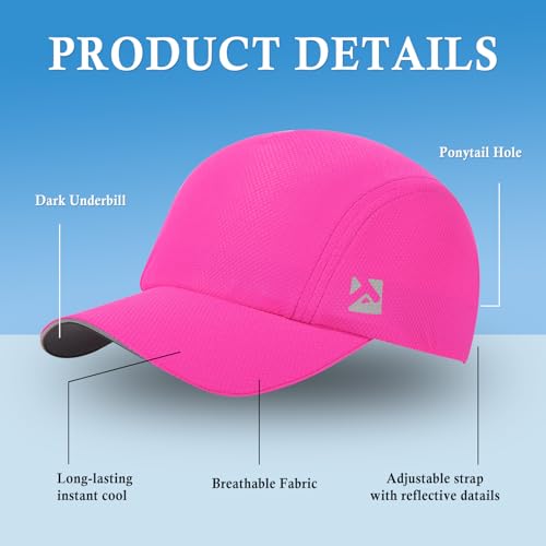 Image of TOP-EX XL /XXL Ponytail Sun Baseball Cap for Women Cooling Running Hat Summer Breathable Hats UV Protection Packable