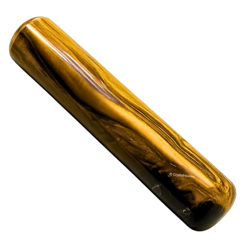 Image of Tiger Eye Crystal Wand - Smooth Crystal Wand for Energy Healing, Chakra Balancing, Meditation and Home Decor - Crystals and Healing Stones for Gift