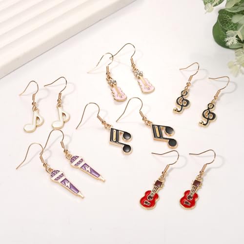 Music Earrings Musical Note Dangle Earrings Concert Party Rock and Roll Accessories for Music Lover3