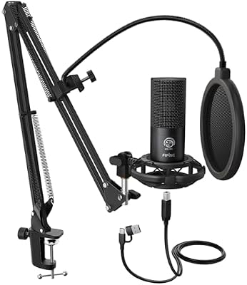 FIFINE T669 Studio Condenser USB Microphone for Recording Podcasting