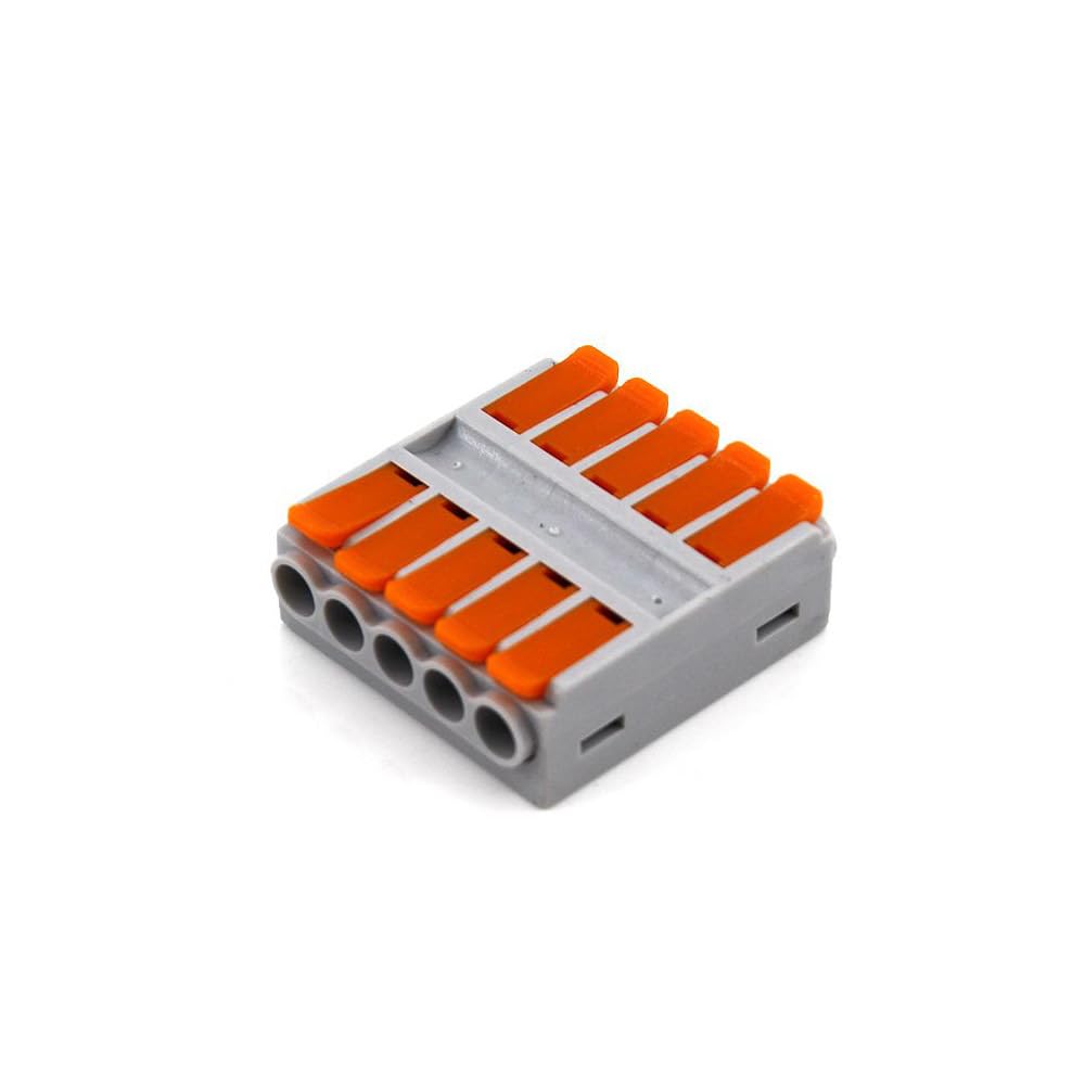 Quick Docking Electrical Wire Connectors Push-in Conductor Terminal Block 6mm2 LED Cable Electircal Wiring Conector M3 Screws(10P,50PCS)