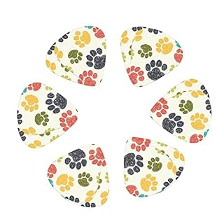 Ensemble de 12 médiators de guitare de patte de chien colorés mignons pour guitare acoustique, guitare électrique… - Les Beatles, Paul McCartney, John Lennon, RIngo Starr, George Harrison Ensemble de 12 médiators de guitare de patte de chien colorés mignons pour guitare acoustique, guitare électrique… – Image 2