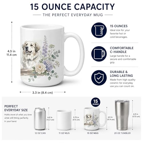 Taza de cerámica 15 oz con diseño Great Pyrenees miniatura 4