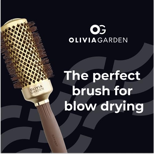 Olivia Garden Expert Blowout Shine - Gold & Brown - 45 - Ceramic Coated Round Brush for Smooth Blowout Frizz-Free Hair & Radiant Shine - Image 3