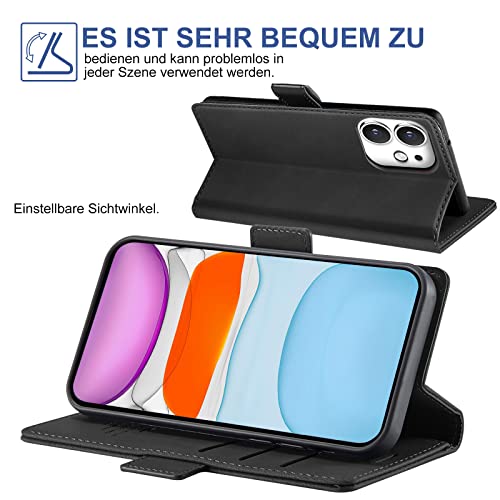 Giyer Handyhülle für iPhone 11 Hülle mit Schutzfolie, Standfunktion Kartenfach Wallet Premium Leder Schutzhülle für iPhone 11 5G 6.1 Zoll… – Ansicht 5