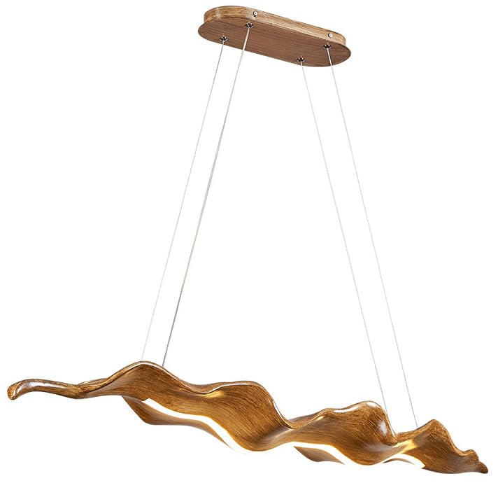 Lustre linéaire pour îlot de cuisine rustique vintage suspendu