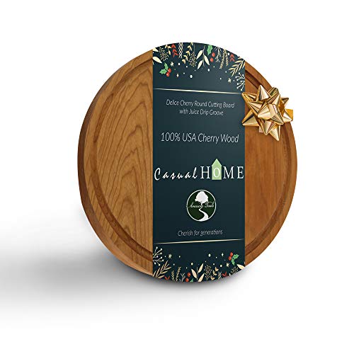 Best Deal Cheap 🛒 Casual Home CB02202 Cutting Board, Round 11.5, Natural Cherry