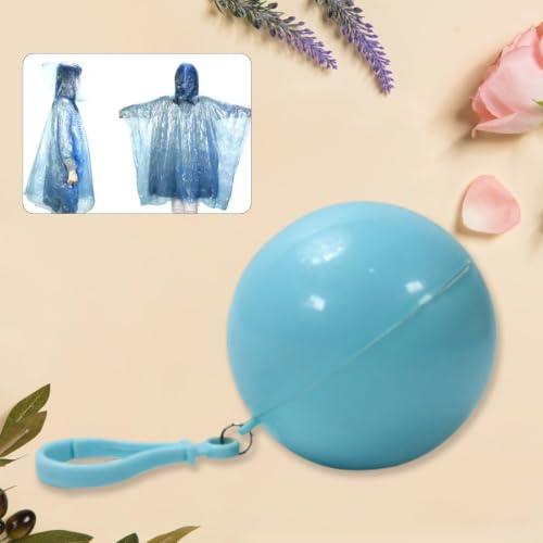 Image of Trendymart Universal Disposable Ball Raincoats for Men Women Boys & Girls Waterproof Emergency Ponchos for Travel Camping Hiking Cycling Festivals Lightweight Compact Random Colors (Pack of 4)