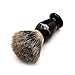 Edwin Jagger 1EJ946SDS Classic Best Badger Hair Exfoliating Shaving Brush with Stand for Shaving Cream or Shaving Soap for Men and Women (Imitation Ebony)