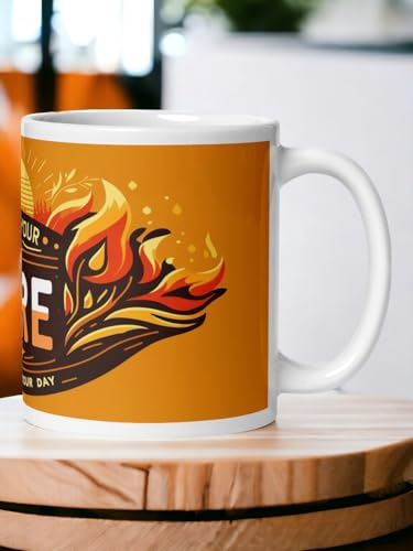 Image of Better Gift Flowers Fuel Your Fire Mug, Round Shaped Multicolor Themed Coffee Mugs, Mug for Gifting, Gifting Items for Family, Friends & Closed Ones