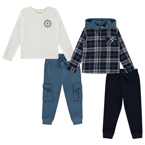 Image of STITCH & STONE Boys 4 Pack Wardrobe Outfit Stylish and Comfortable Clothes for Boys