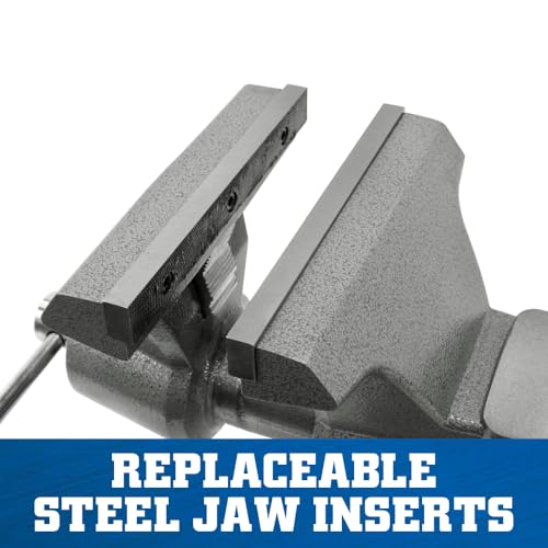 Image of Wilton Mechanics Pro Bench Vise, 10 inch Jaw (Width-12 inch, Opening-5-1 /4 inch) Throat (Model 8100M), Gray