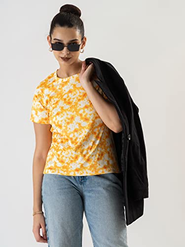 Image of PRETTIFY Women's Casual Regular Fit Half Sleeves Printed T-Shirt