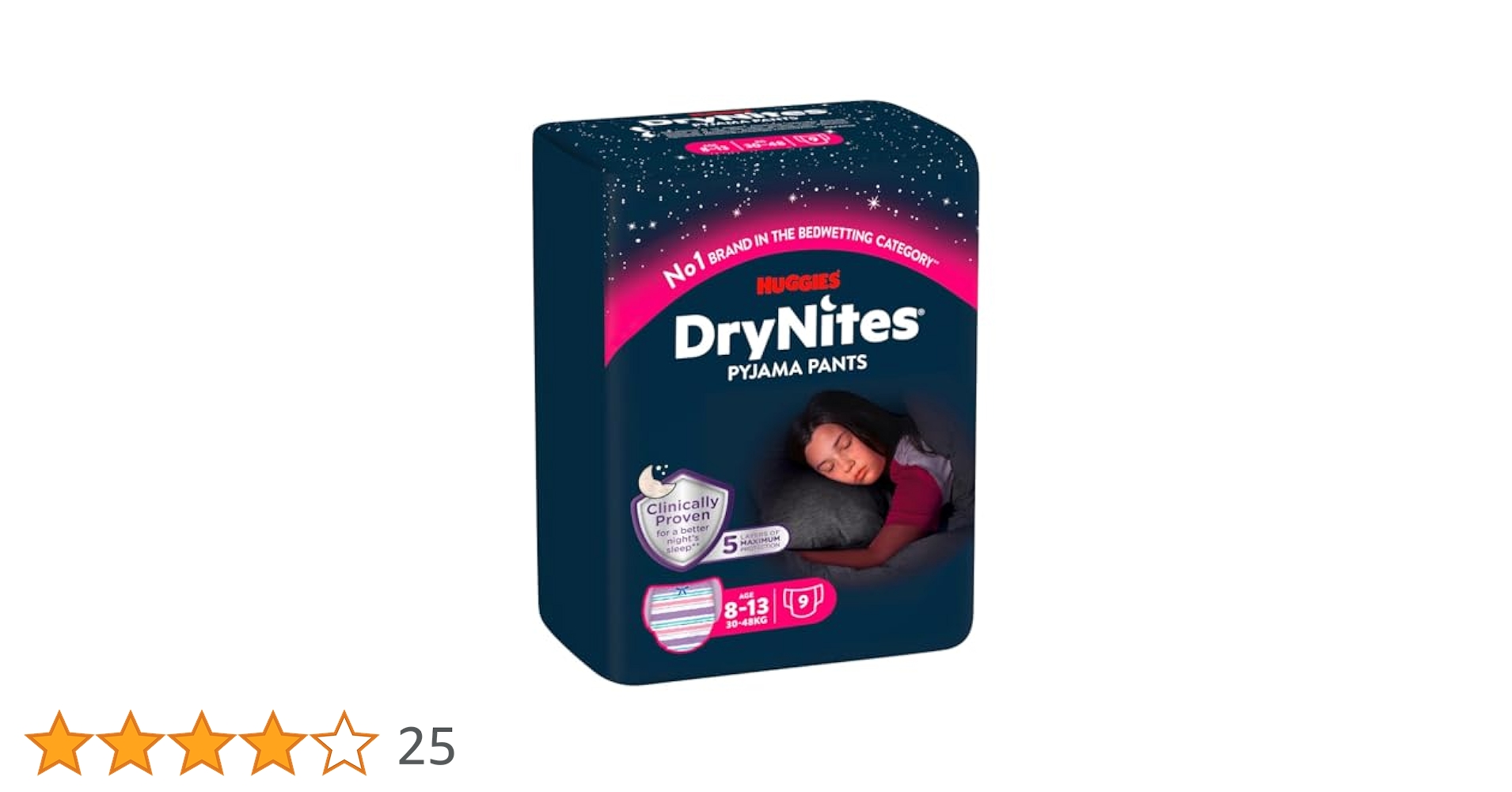 Amazon.co.jp: DryNites おねしょパンツ 女の子用 8～15歳用 27