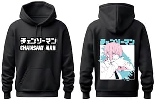 japaneseS chainsaw man powermakimaDenji hoodie OVERSIZE black4