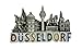 Kühlschrankmagnet Souvenir – Düsseldorf Motiv mit Rheinturm & Sehenswürdigkeiten, 3D Magnet – Reiseandenken Mitbringsel & Geschenkidee – Düsseldorf