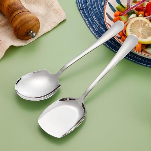 BAIYSFFG Serving Spoons Large,4 Pcs Stainless Steel Buffet Serving Spoon Long Handle Soup Spoons Cooking Spoon Kitchen Tool for Serving Kitchen Cooking Restaurant Banquet - Image 6