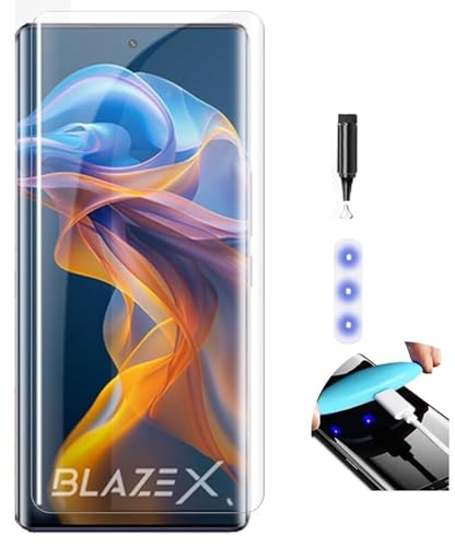 Image of Diruite UV Tempered Glass for Lava Blaze X 5G - Premium 9H Hardness, Full Edge-to-Edge Coverage, Crystal HD Clarity, UV Glue with Easy Installation Kit (Pack of 1)