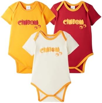 GSStore Galatasaray 3`lü Kısa Kollu Bebek Body B251003, Ekru-Sarı-Kırmızı, 24-36 Ay - Görsel 1