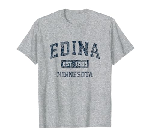 Edina Minnesota MN, Vintage-Sportdesign, marineblaues Muster T-Shirt