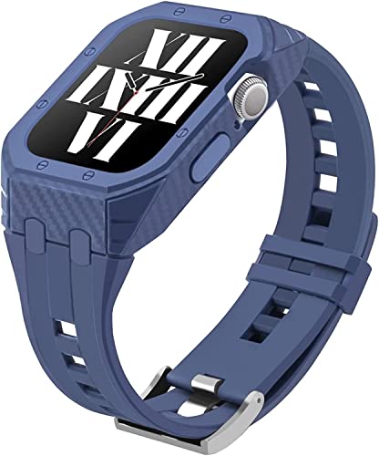 Bracelet en caoutchouc pour Apple Watch 45 mm et sa coque antichoc active